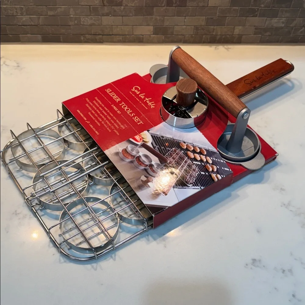 Sur La Table Slider Tools Set Stainless Steel with Wood Handle